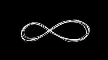 Animated hand-drawn infinity symbol close-up video