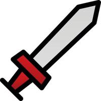 Game Sword Line Vector Icon Design