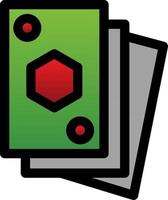 Playing Cards Line Vector Icon Design