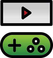 Game Streaming Line Vector Icon Design