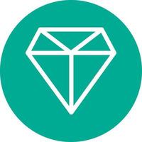 diseño de icono de vector de línea de diamantes