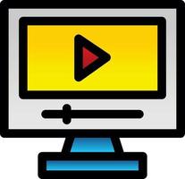 Game Video Line Vector Icon Design