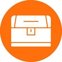 Treasure Chest Line Vector Icon Design
