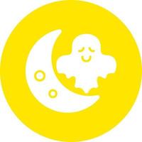 Halloween Moon Vector Icon Design