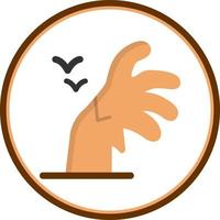 Scary Hand Vector Icon Design