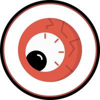 Scary Eyeball Vector Icon Design