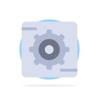 Gear Setting Box Abstract Circle Background Flat color Icon vector