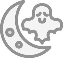 Halloween Moon Vector Icon Design