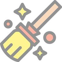 Flying Broom Vector Icon Design