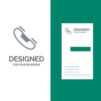 Call Contact Phone Telephone Ring Grey Logo Design and Business Card Template vector