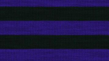 Blue Black Striped Knitted Weaving Background loop. Wool Knitwear Cotton Texture. Fabric Material Cloth Backdrop. video