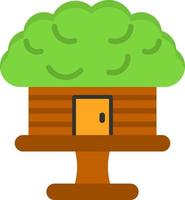 Tree House Vector Icon Design