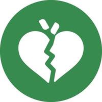 Broken Heart Vector Icon Design