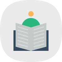 Book Reader Vector Icon Design