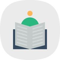 diseño de icono de vector de lector de libro