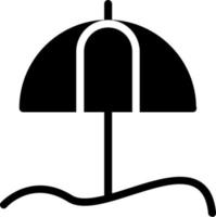 Umbrella Beach Vector Icon Design