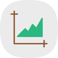 Chart Area Vector Icon Design