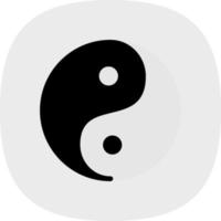 diseño de icono de vector de yin yang