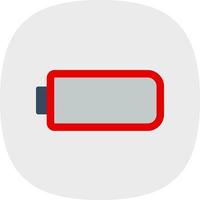 Battery Empty Vector Icon Design