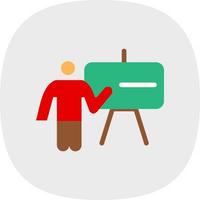 Chalkboard Teacher Vector Icon Design