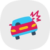 Car Crash Vector Icon Design