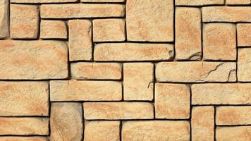 Masonry stone cladding wall texture loop. Geometric shapes surface background. video