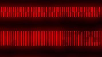 rosso dna dati codice sfondo ciclo continuo. senza soluzione di continuità scienza dna dati codice produzione sequenza. umano individualità codice fondali. video