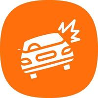 diseño de icono de vector de accidente de coche