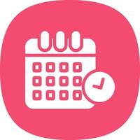 Calendar Times Vector Icon Design