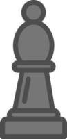 Chess Bishop Vector Icon Design