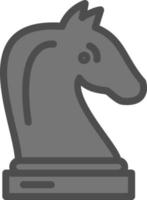 Chess Knight Vector Icon Design