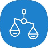 Balance Scale Right Vector Icon Design