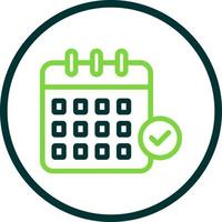 diseño de icono de vector de verificación de calendario