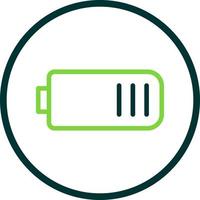 Battery Quarter Vector Icon Design
