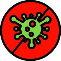 Virus Slash Vector Icon Design