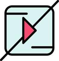 Video Slash Vector Icon Design