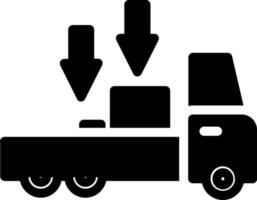 Truck Loading Vector Icon Design