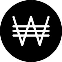 Won Sign Vector Icon Design