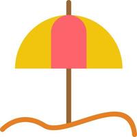 Umbrella Beach Vector Icon Design