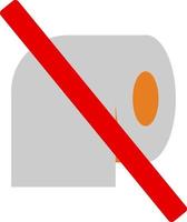 Toilet Paper Slash Vector Icon Design