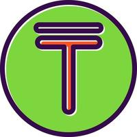 Tenge Vector Icon Design