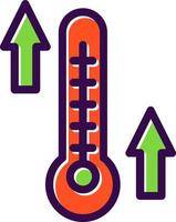 diseño de icono de vector de alta temperatura