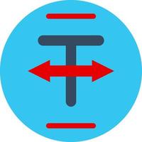 Text Width Vector Icon Design