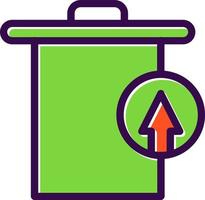 Trash Restore Alt Vector Icon Design