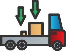 Truck Loading Vector Icon Design