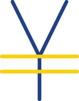 diseño de icono de vector de signo de yen
