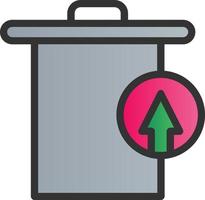 Trash Restore Alt Vector Icon Design