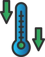 diseño de icono de vector de baja temperatura