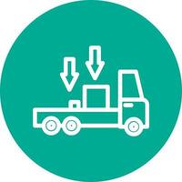 Truck Loading Vector Icon Design