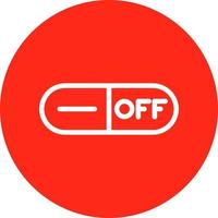 Toggle Off Vector Icon Design